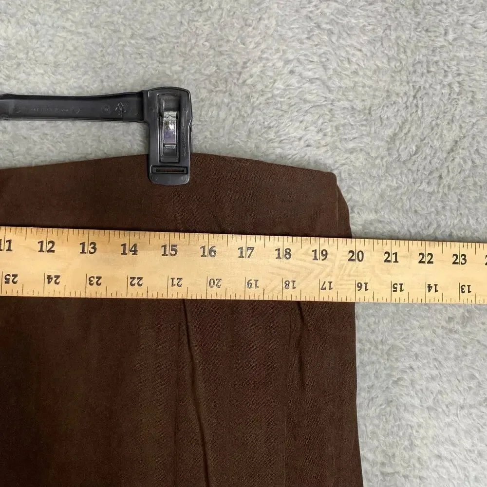 Susan Graver brown pull on pants soft office career business classic capsule 1X - Picture 8 of 11